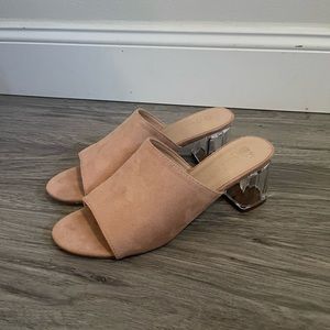 Jessica Carlyle Nude/Clear Heeled Sandals